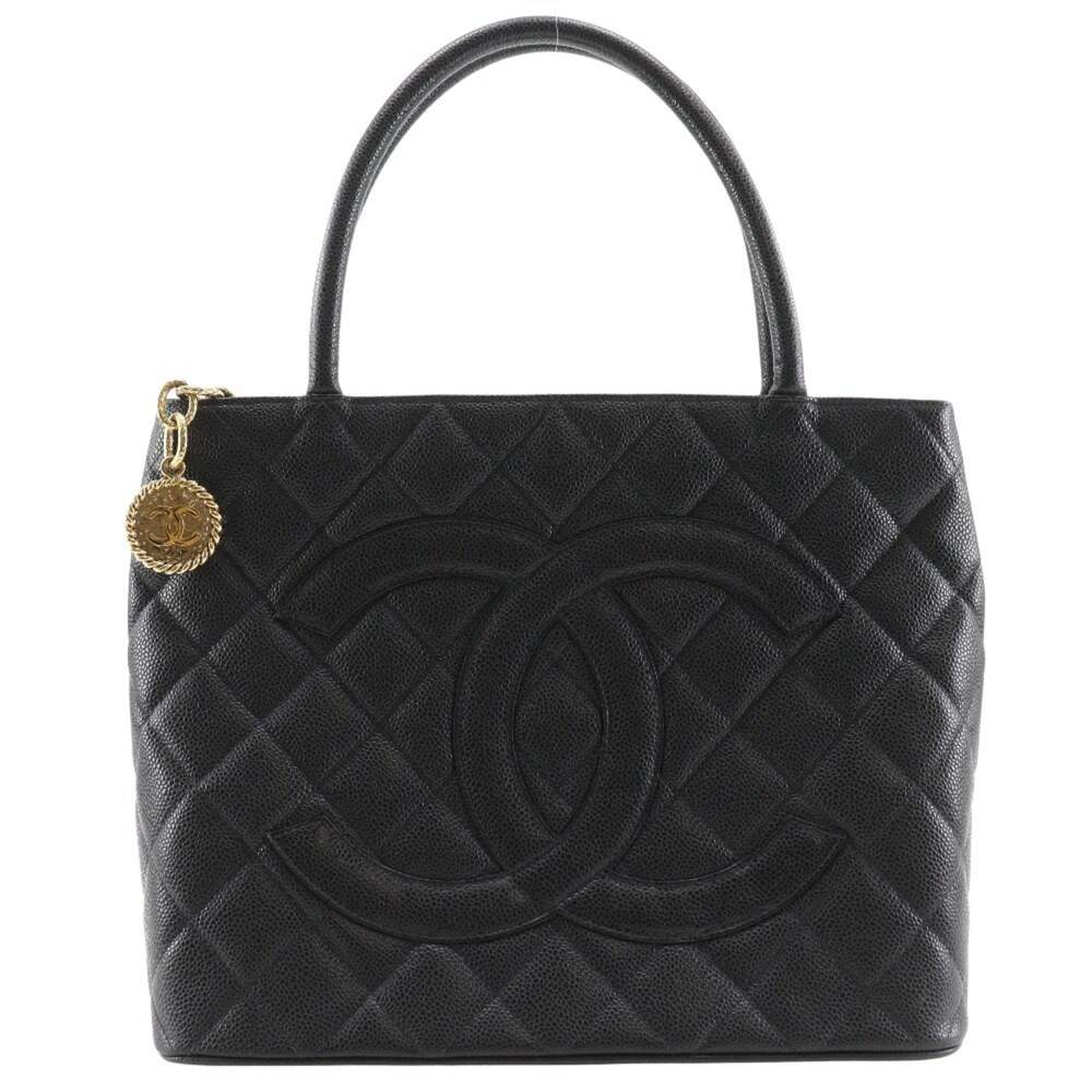 Chanel Medallion Tote Quilted Caviar #251115C21B